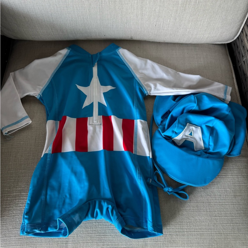 Marvel Blue and White Superhero Costume